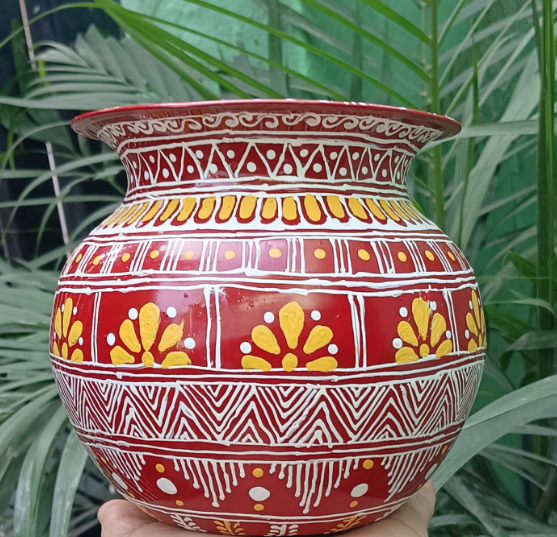 Hand-painted Decorative Pot/ Kalash