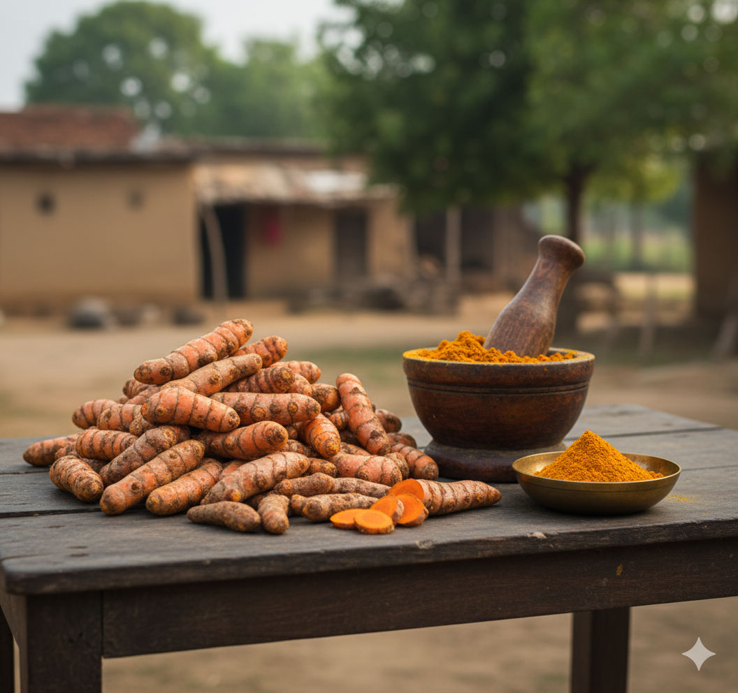 Fresh Organic Turmeric Root|Pure Uttarakhand Haldi | Authentic Pahadi Raw Turmeric