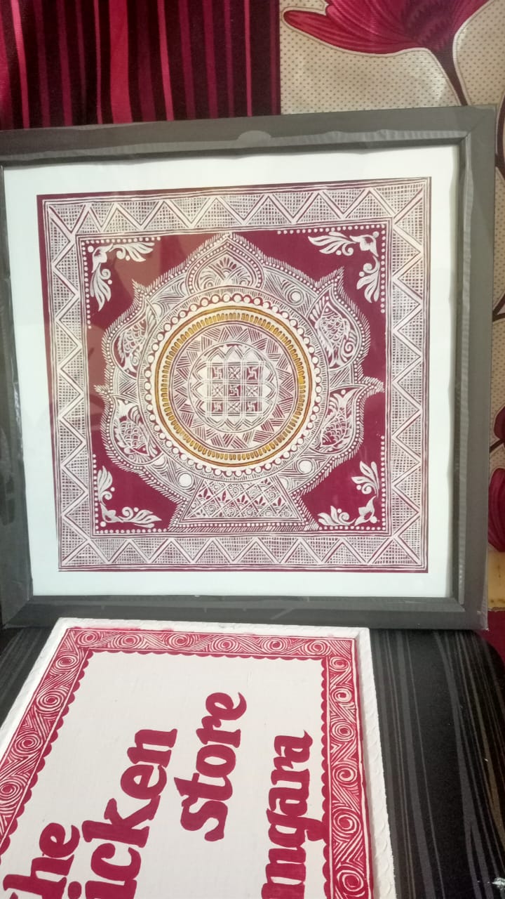 Traditional Indian Mandala Art Frames 10*10 inch each| any one 