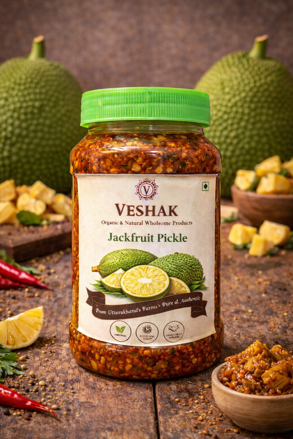 Veshak Homemade Uttarakhand Kathal Pickle | Organic Jackfruit Achar | Traditional Pahadi Recipe | No Preservatives