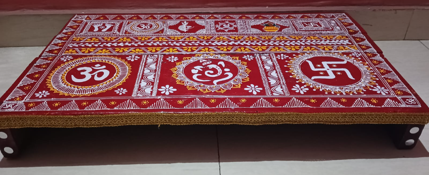 Traditional Handmade Puja Chowki