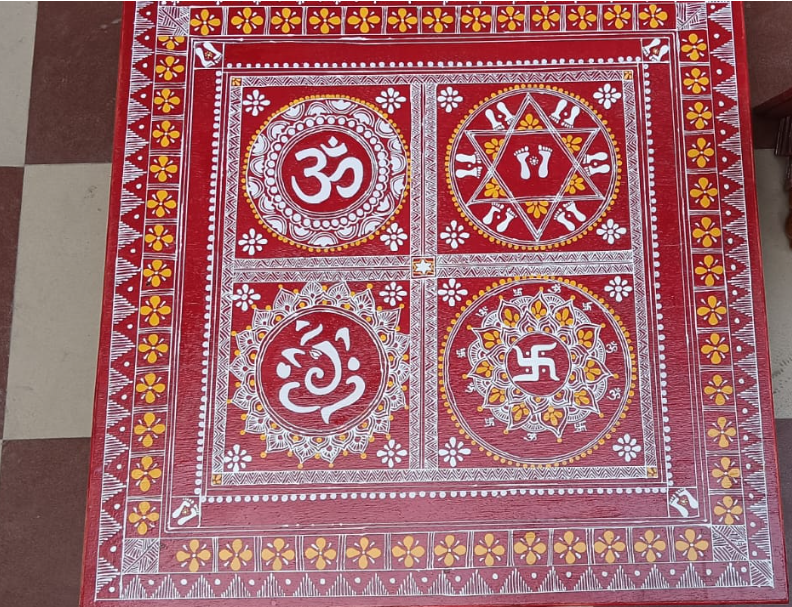 Handcrafted Wooden Puja Chowki