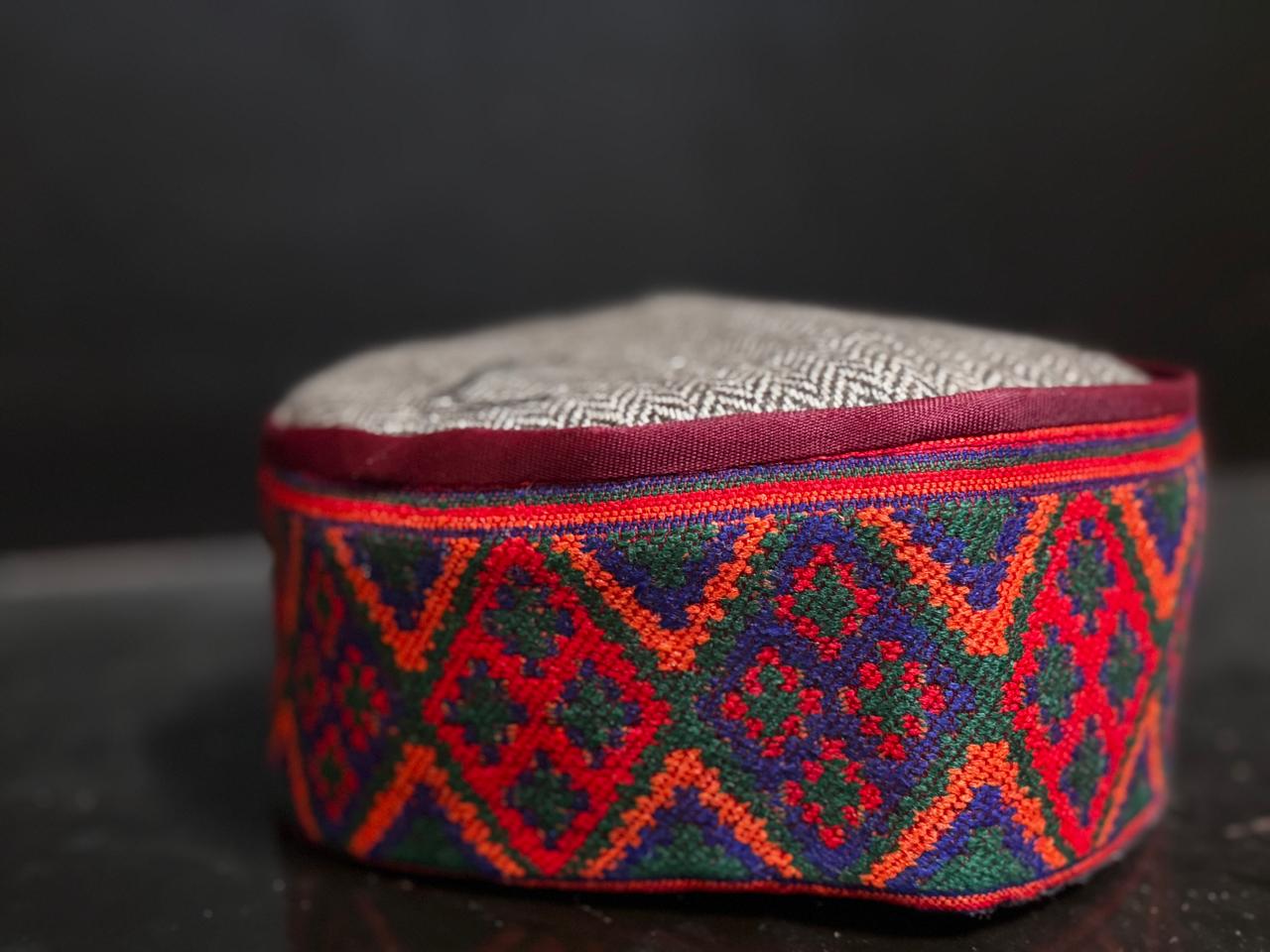 Traditional Embroidered Cap| Pahadi Uttarakhand Cap – Traditional Woolen Himachali Topi | Handcrafted Pride of the Hills