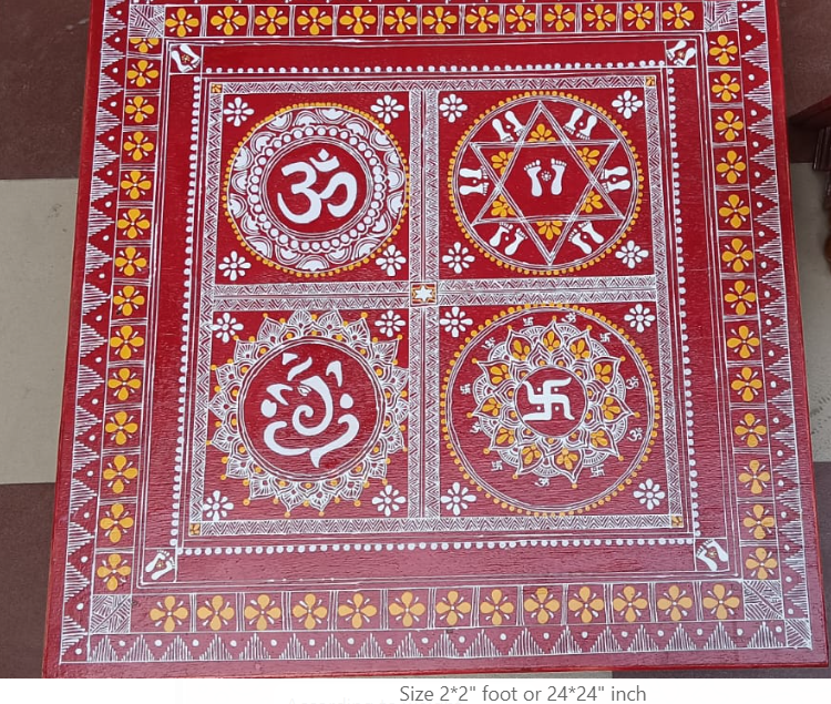 Handcrafted Wooden Puja Chowki