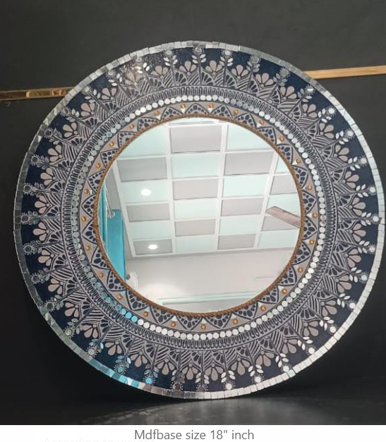 Decorative Round Wall Mirror | 18 inch