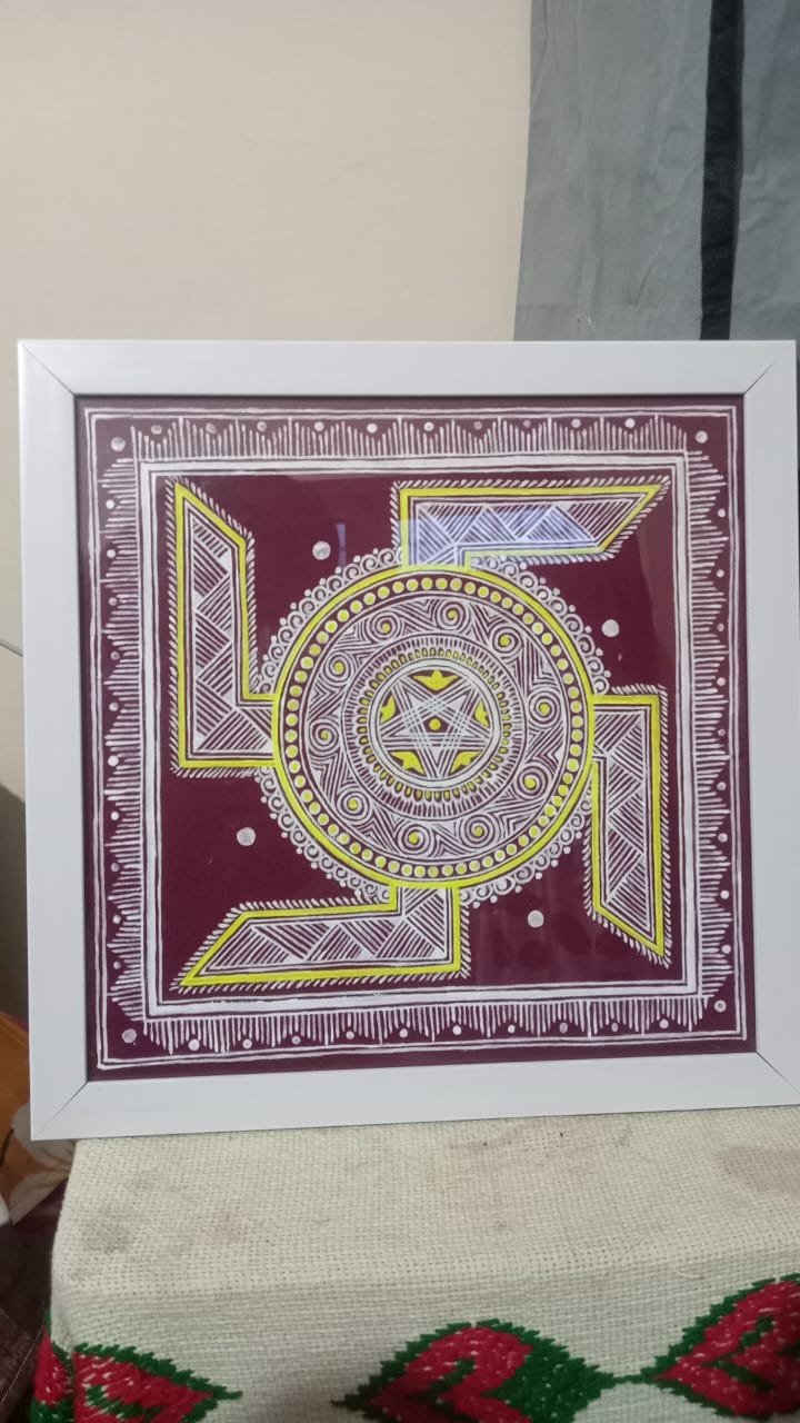 Traditional Indian Mandala Art Frames 10*10 inch each| any one 