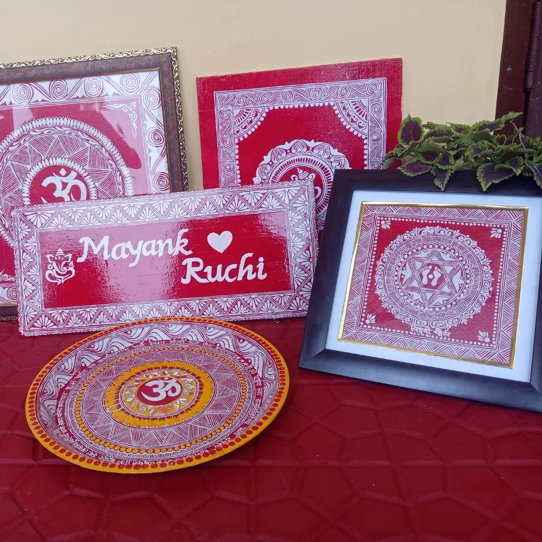 Hand-Painted Aipan Nameplates (Customizable) | Hand-Painted Custom Nameplates