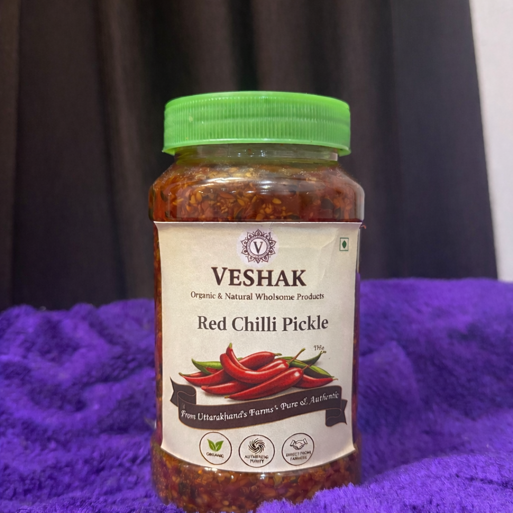Veshak Homemade Red Chilli Pickle | Lal Mirch Achar from Uttarakhand | Traditional Pahadi Recipe | No Preservatives