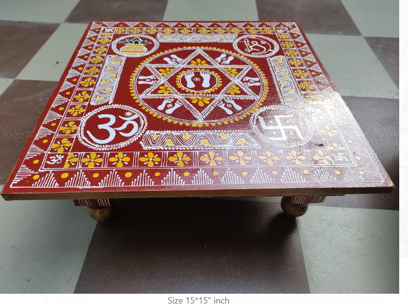 Traditional Wooden Chowki