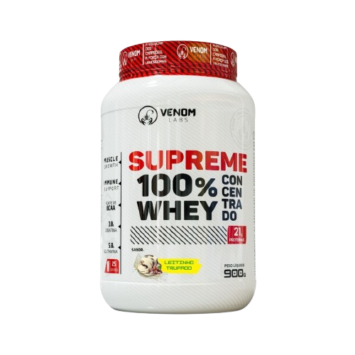 Supreme 100% Whey (900g) Venom Labs - Sabor Leite Ninho Trufado