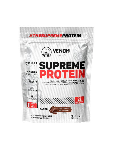 Refil Supreme 100% Whey (1,8Kg) Venom Labs - Sabor Chocolate ao Leite