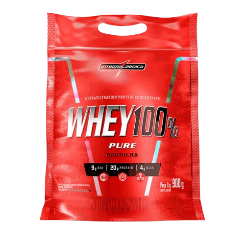 Whey 100% Pure (900g) Integralmedica - Sabor Baunilha