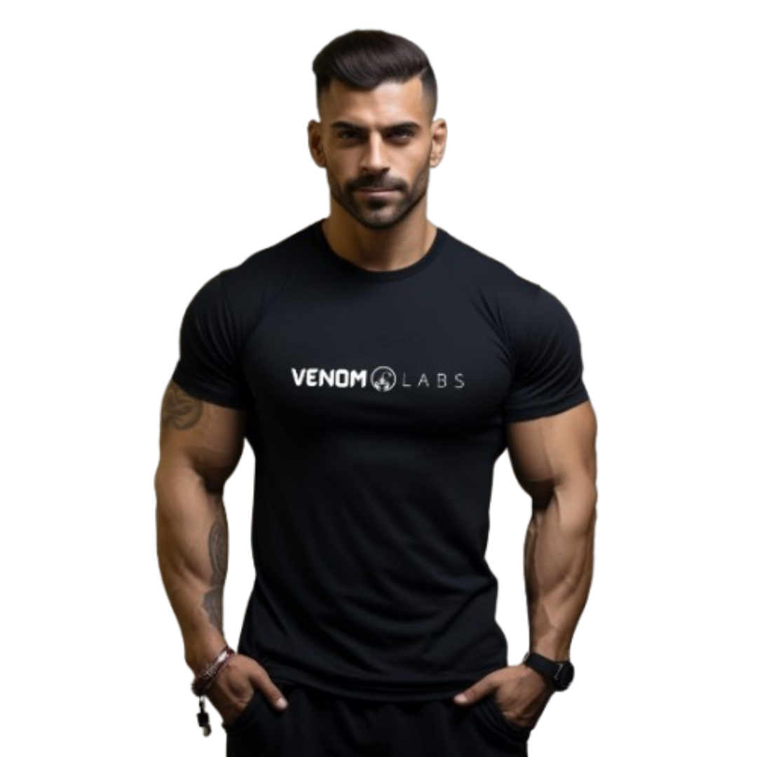 Camiseta Dry Fit Venom Labs - Cor Preta