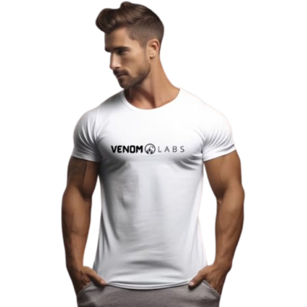 Camiseta Dry Fit Venom Labs - Cor Branca