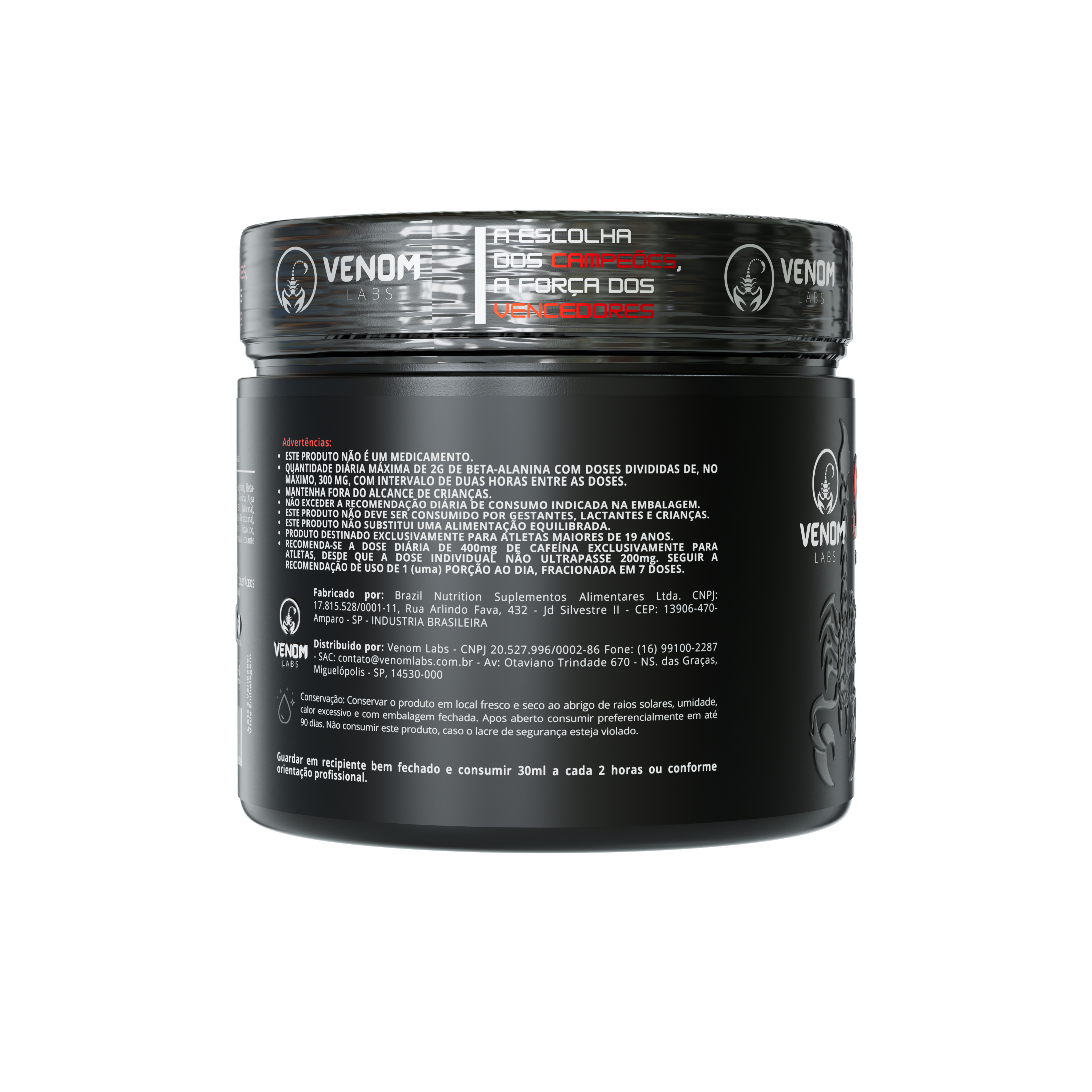 Pré-treino Scorpion (150g) Venom Labs - Sabor Tutti Fruit