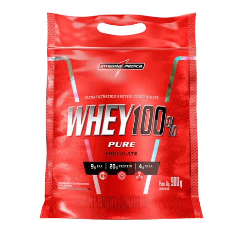 Whey 100% Pure (900g) Integralmedica - Sabor Chocolate