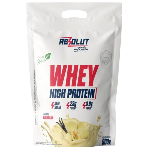 Whey High Protein (900g) Absolut Nutrition - Sabor Baunilha