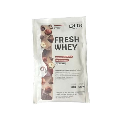 Sachê Fresh Whey (31g) Dux Nutrition - Sabor Chocolate com Avelã