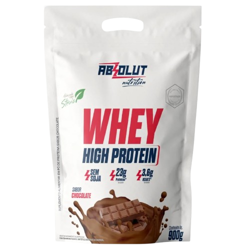 Whey High Protein (900g) Absolut Nutrition - Sabor Chocolate