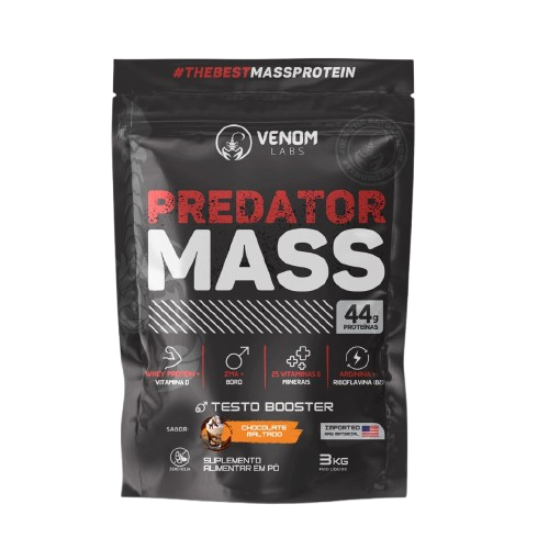 Hipercalórico Predator Mass (3Kg) Venom Labs - Sabor Chocolate Maltado