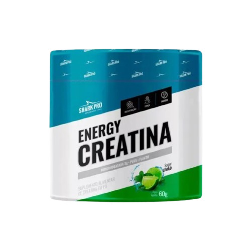Energy Creatina Flavour Monohidratada 3g (60g) Shark Pro - Sabor Limão