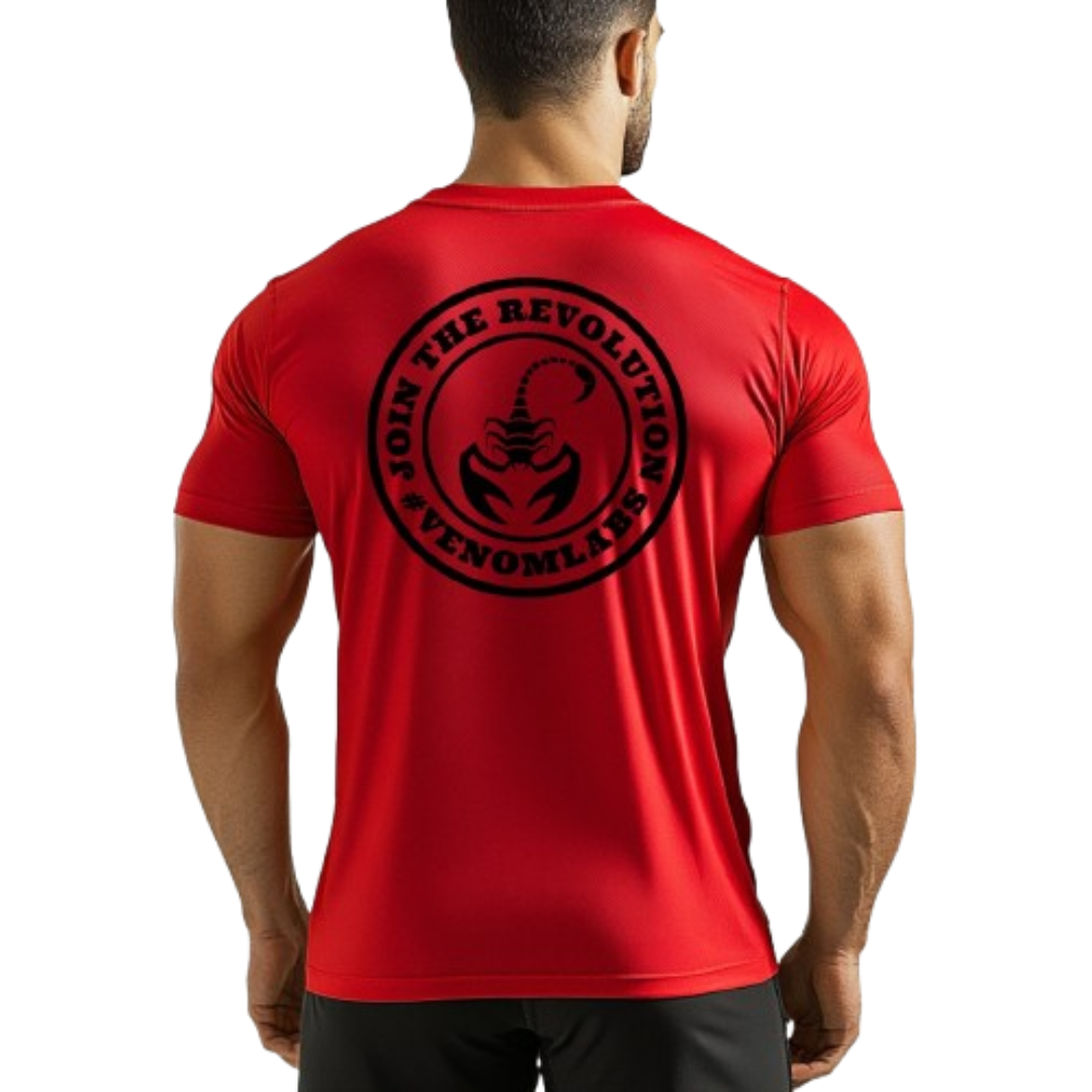 Camiseta Dry Fit Venom Labs - Cor Vermelha
