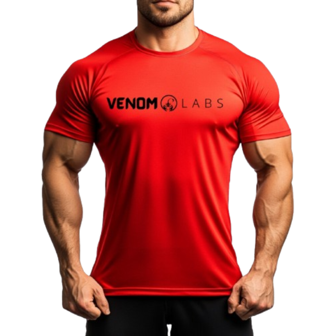 Camiseta Dry Fit Venom Labs - Cor Vermelha