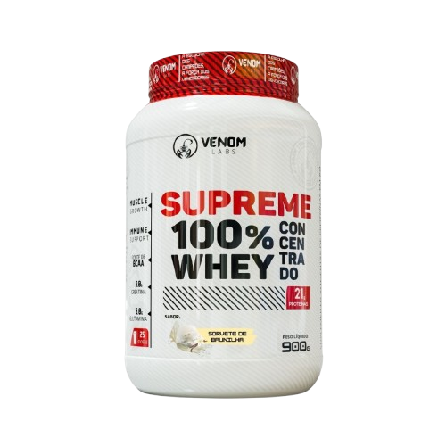 Supreme 100% Whey (900g) Venom Labs - Sabor Sorvete de Baunilha