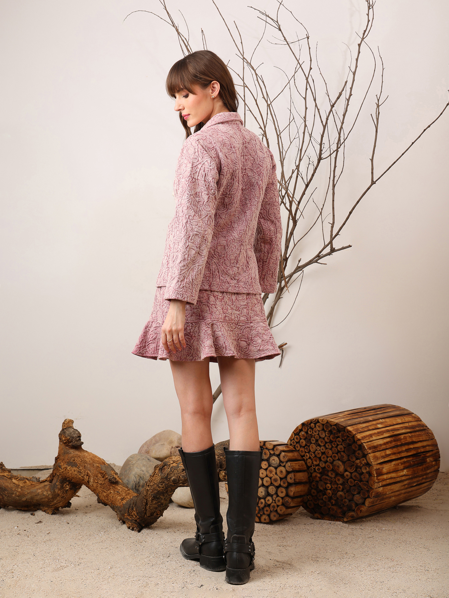 Pink Embroidered Skirt