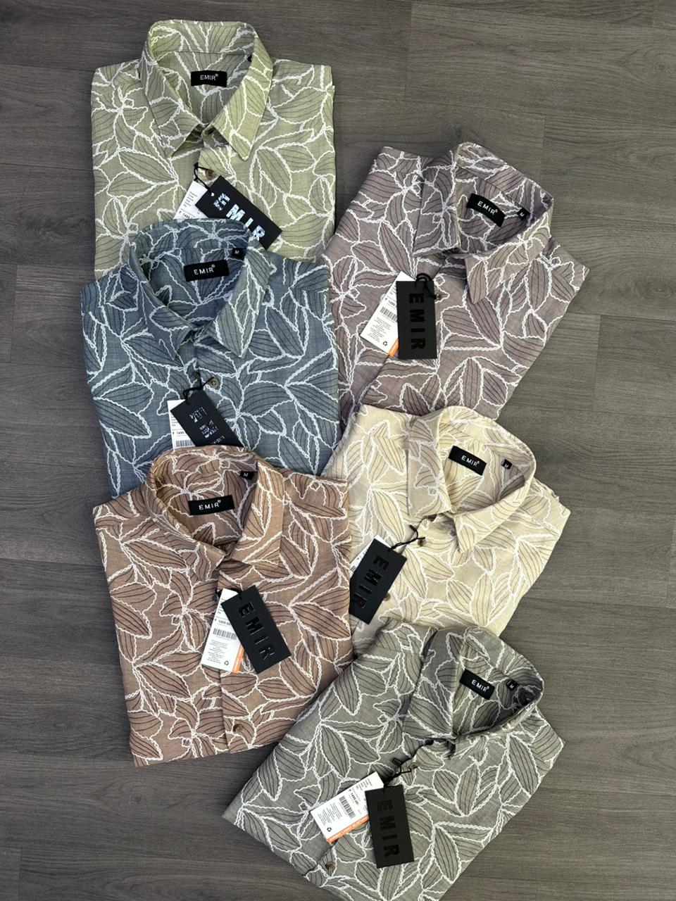 Men’s Leaf Print Casual Shirts