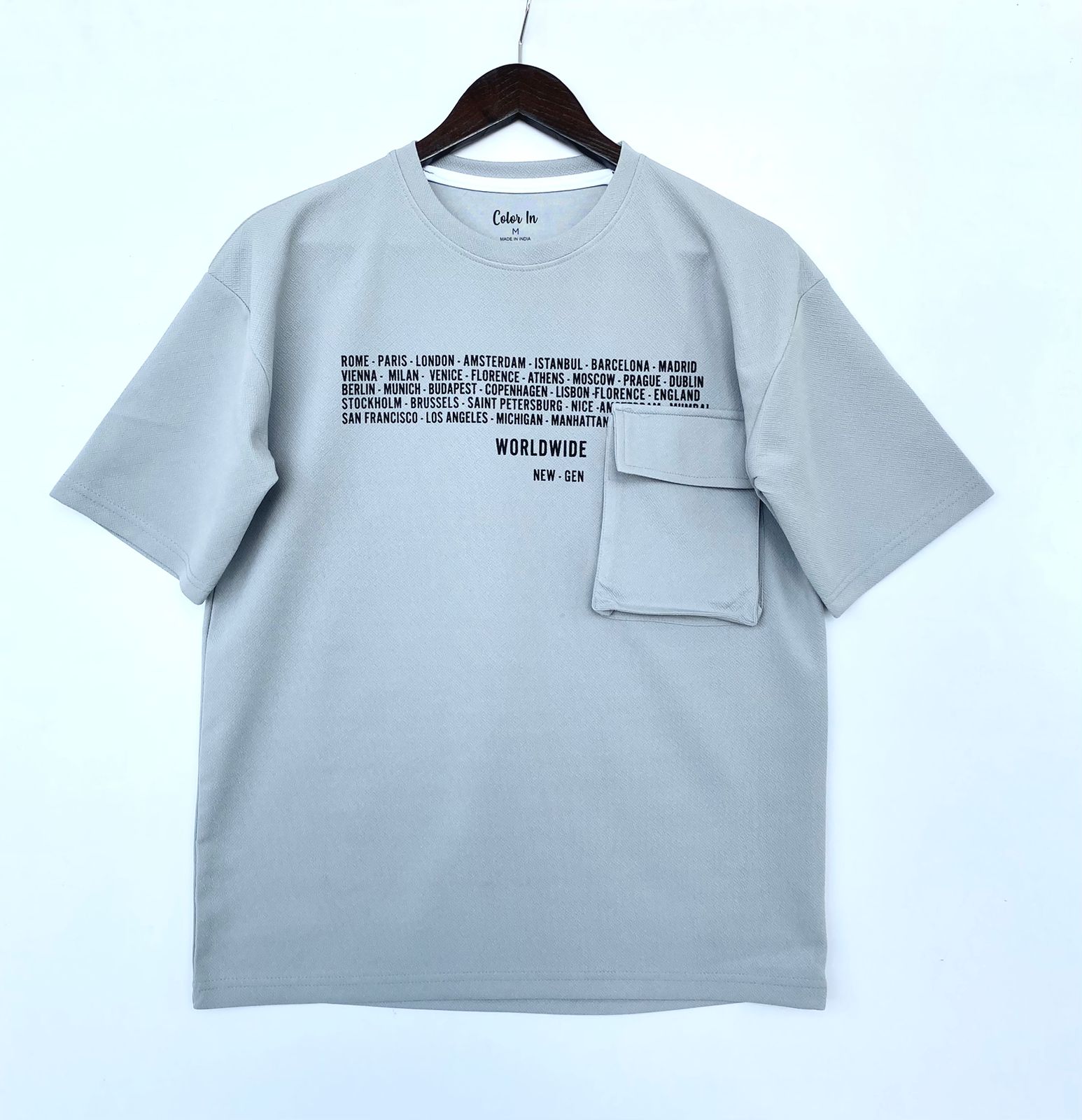 Casual Pocket Printed T-Shirts
