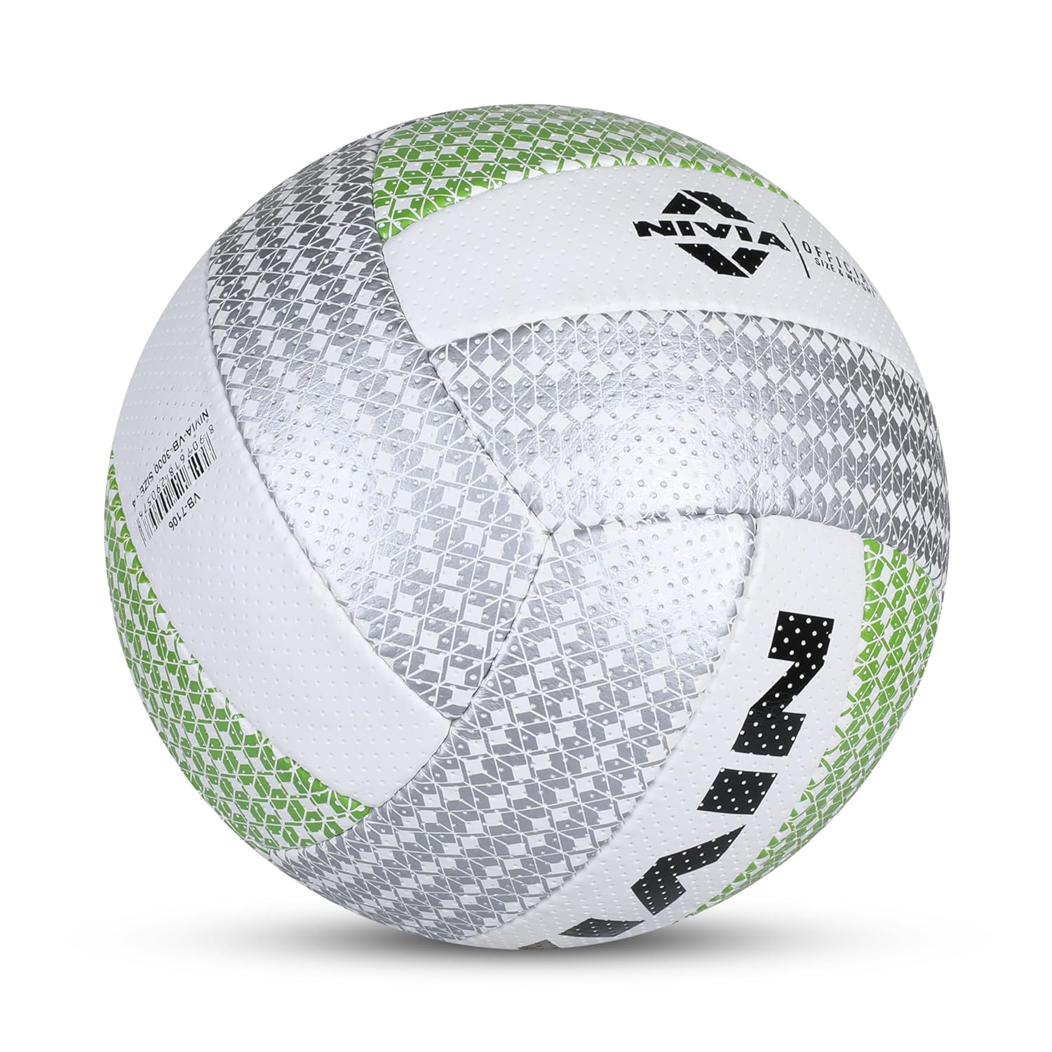 Nivia Pu-5000 Pu-18P Volleyball, Size 4, Leather, Green