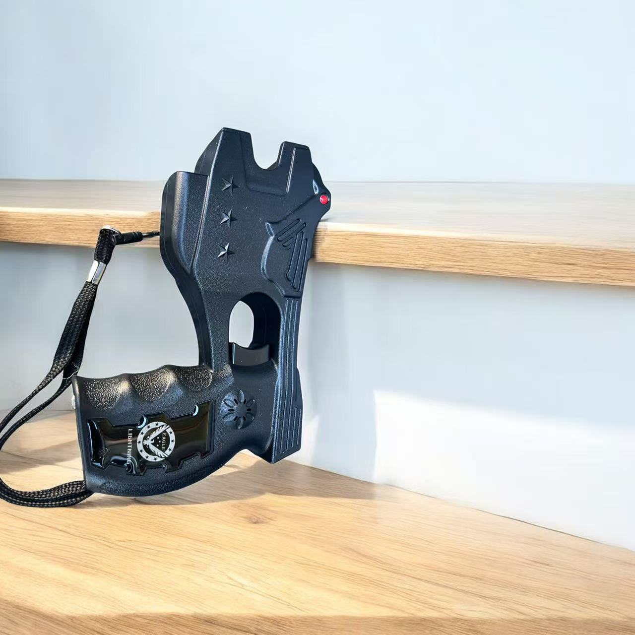 Heavy Duty Stun Gun with LED Flashlight, 15 Foot Range, 1.80 µC Painful， Rechargeable Self Defence Stun Gun for Man and for Woman, Safety Switch,Essential for Personal Self-Protection