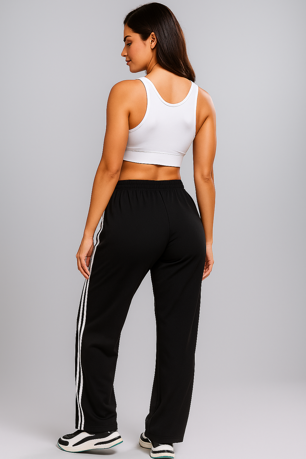 Zinossi Women's Athletic Track Pants - Arctic Black