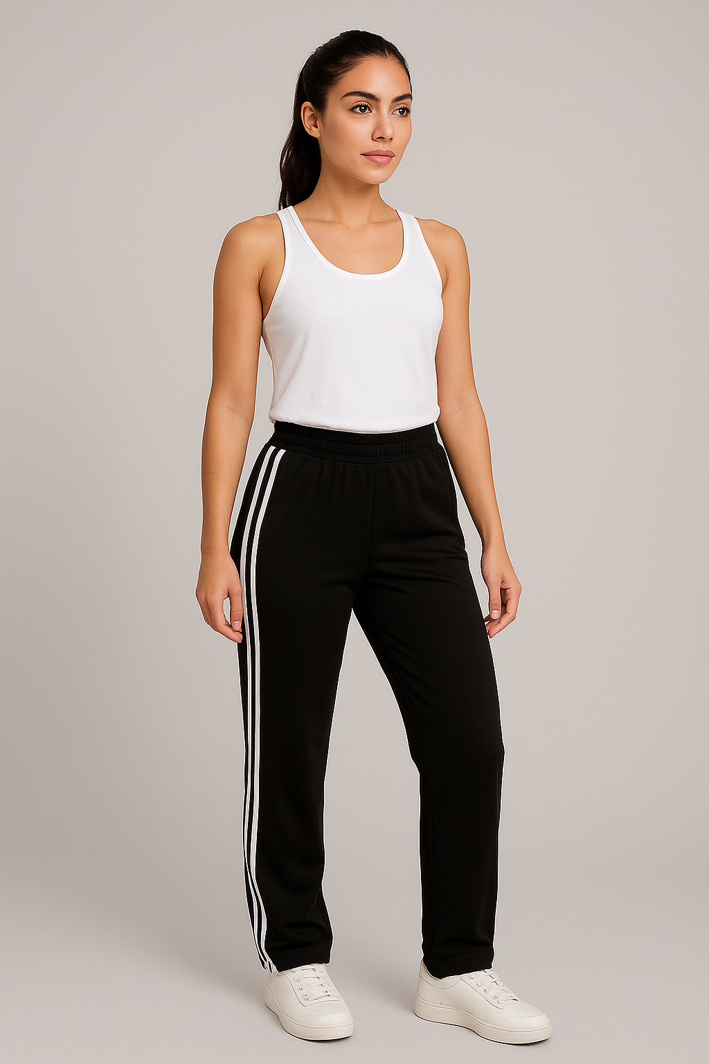 Zinossi Women's Athletic Track Pants - Arctic Black