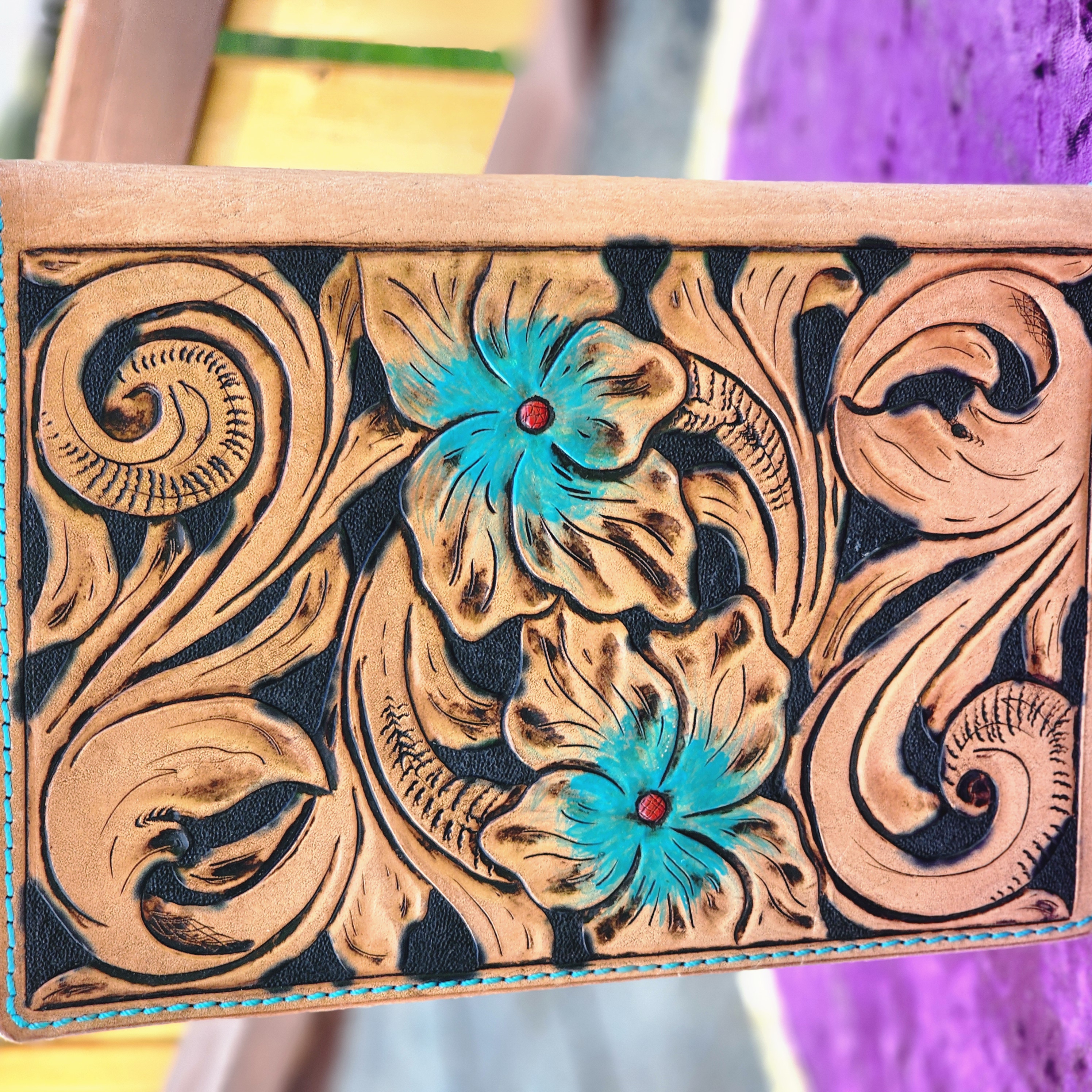 Hand-Tooled Leather Notebook