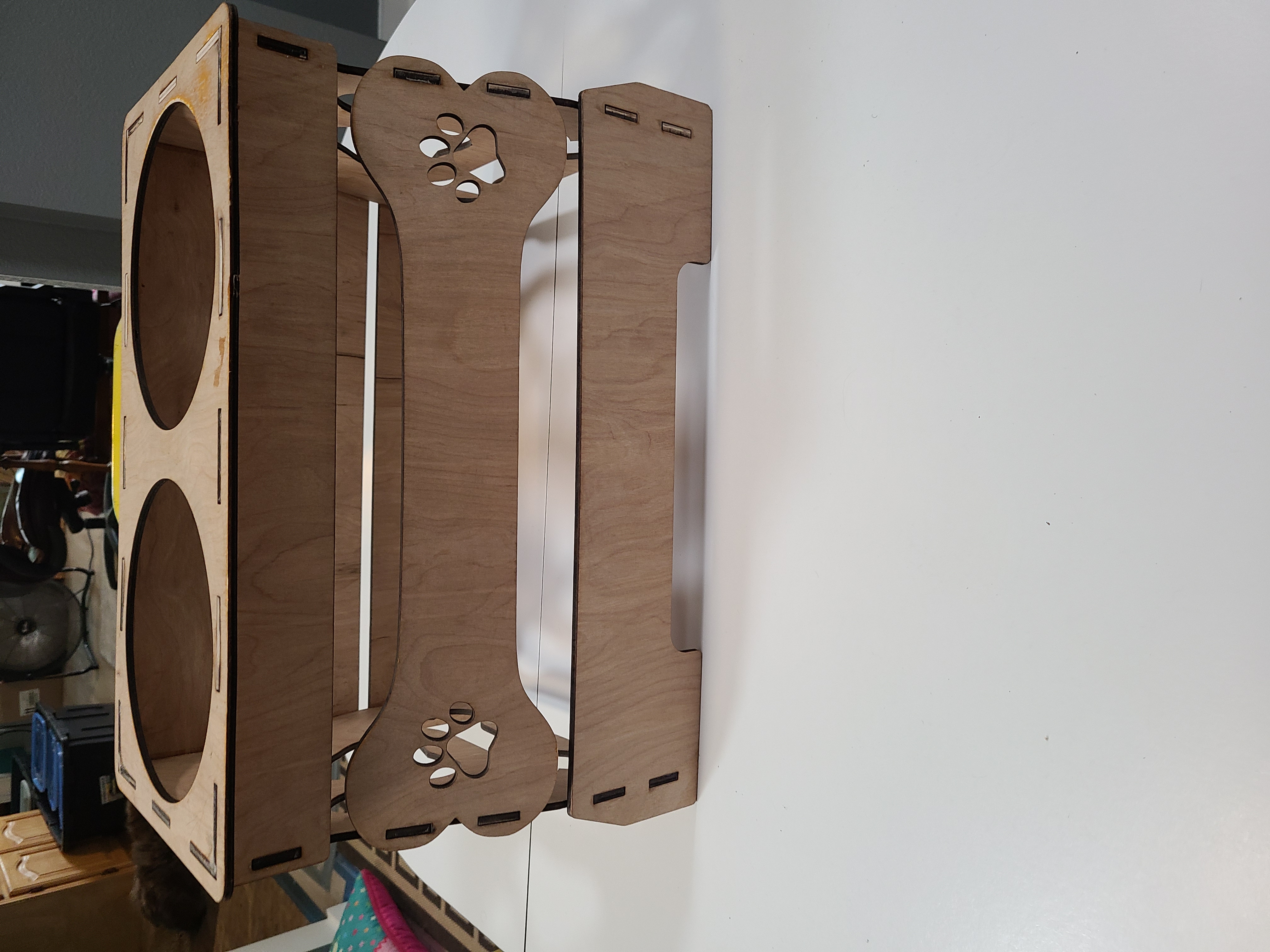  Large Wooden Raised Pet Feeder Stand