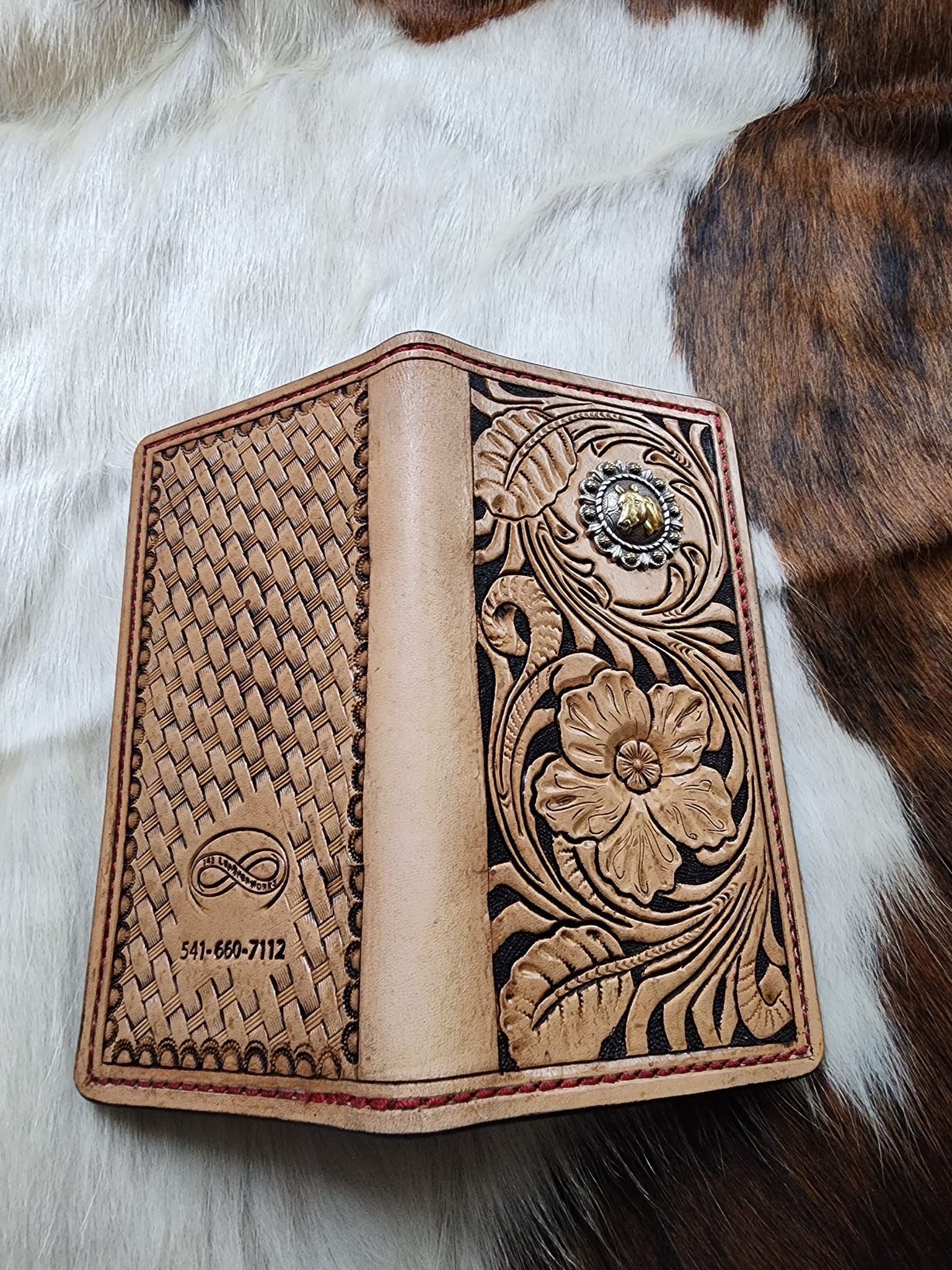 Custom Tooled  Leather Wallet
