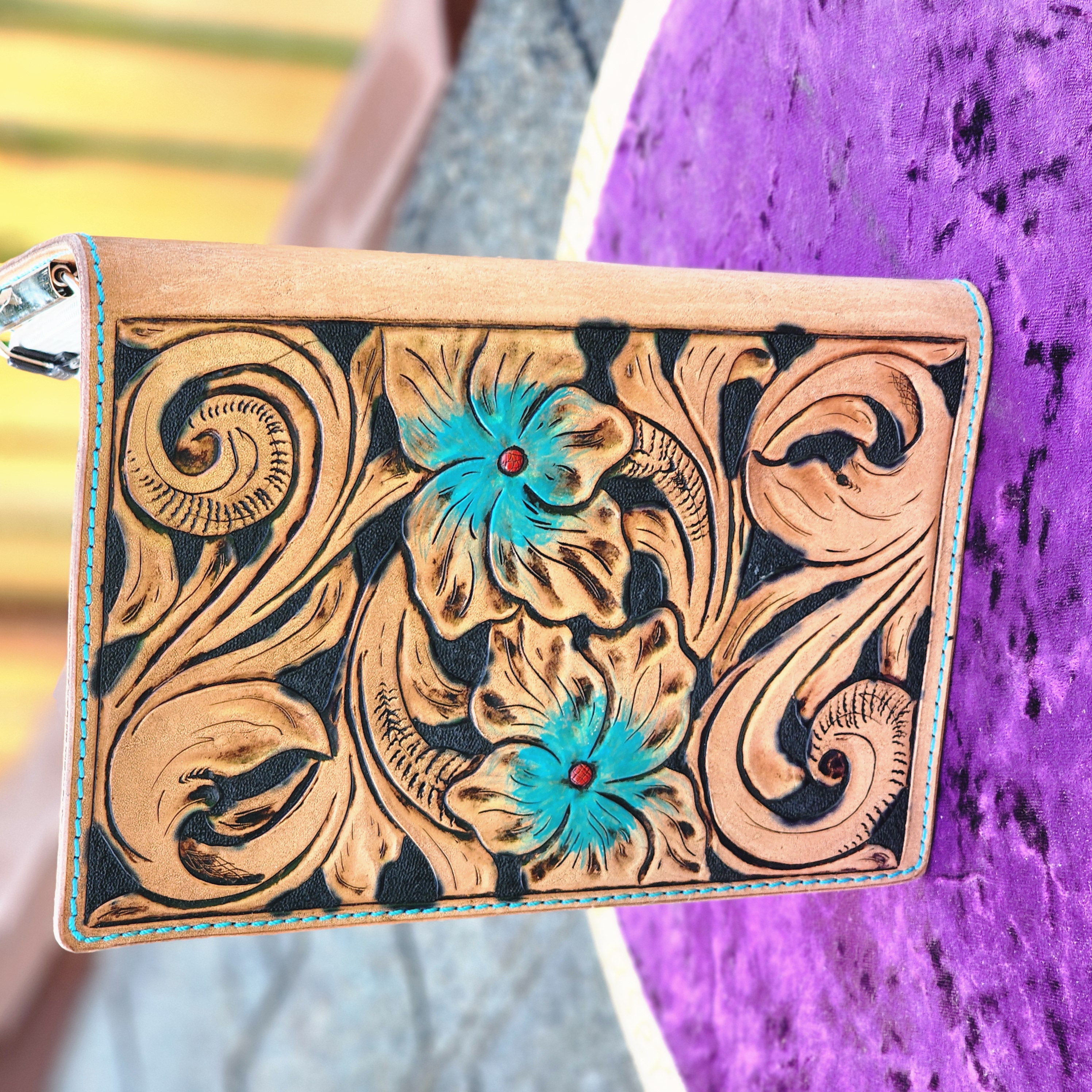 Hand-Tooled Leather Notebook