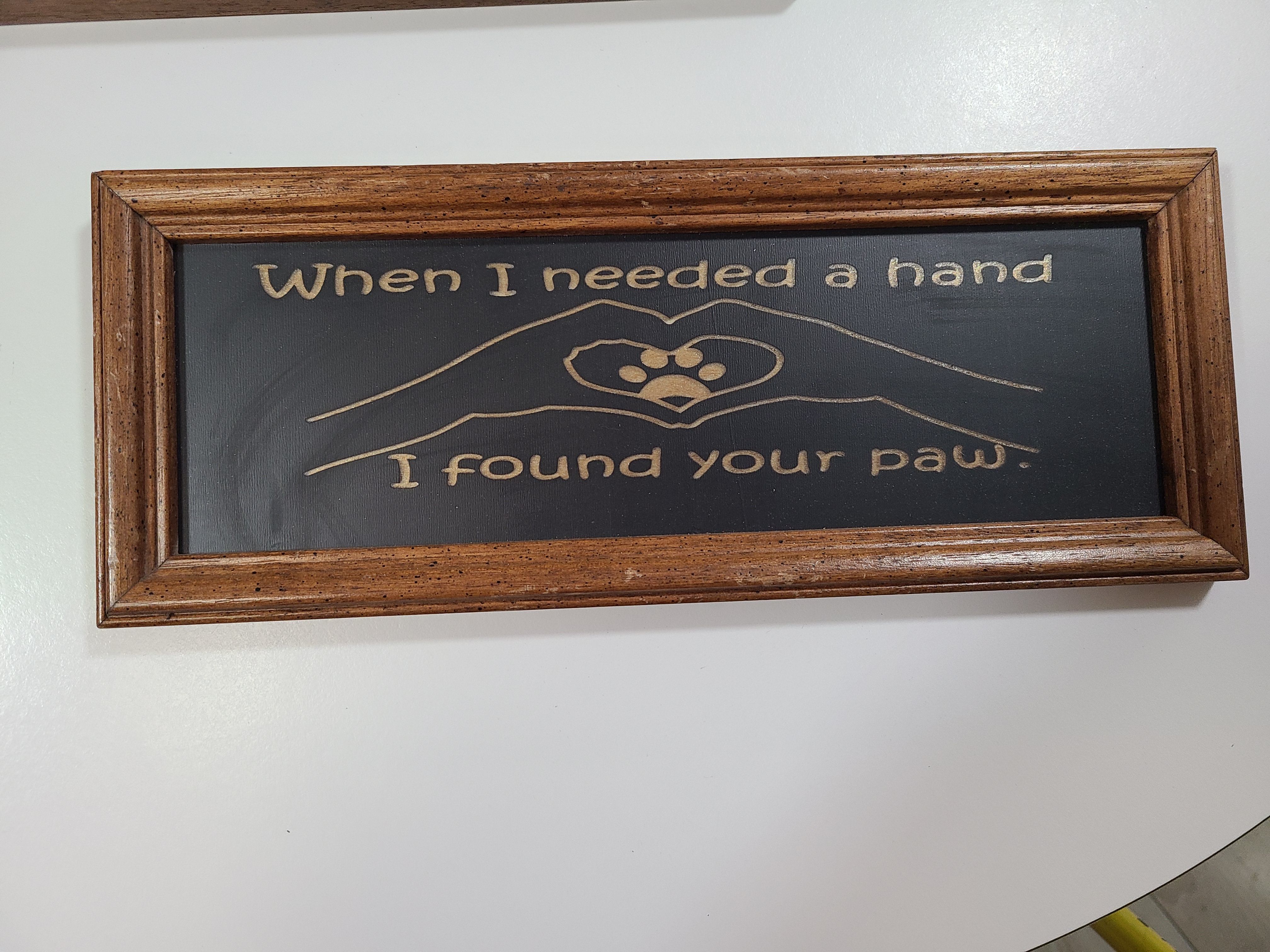 Laser engraved mirrored wall Sign