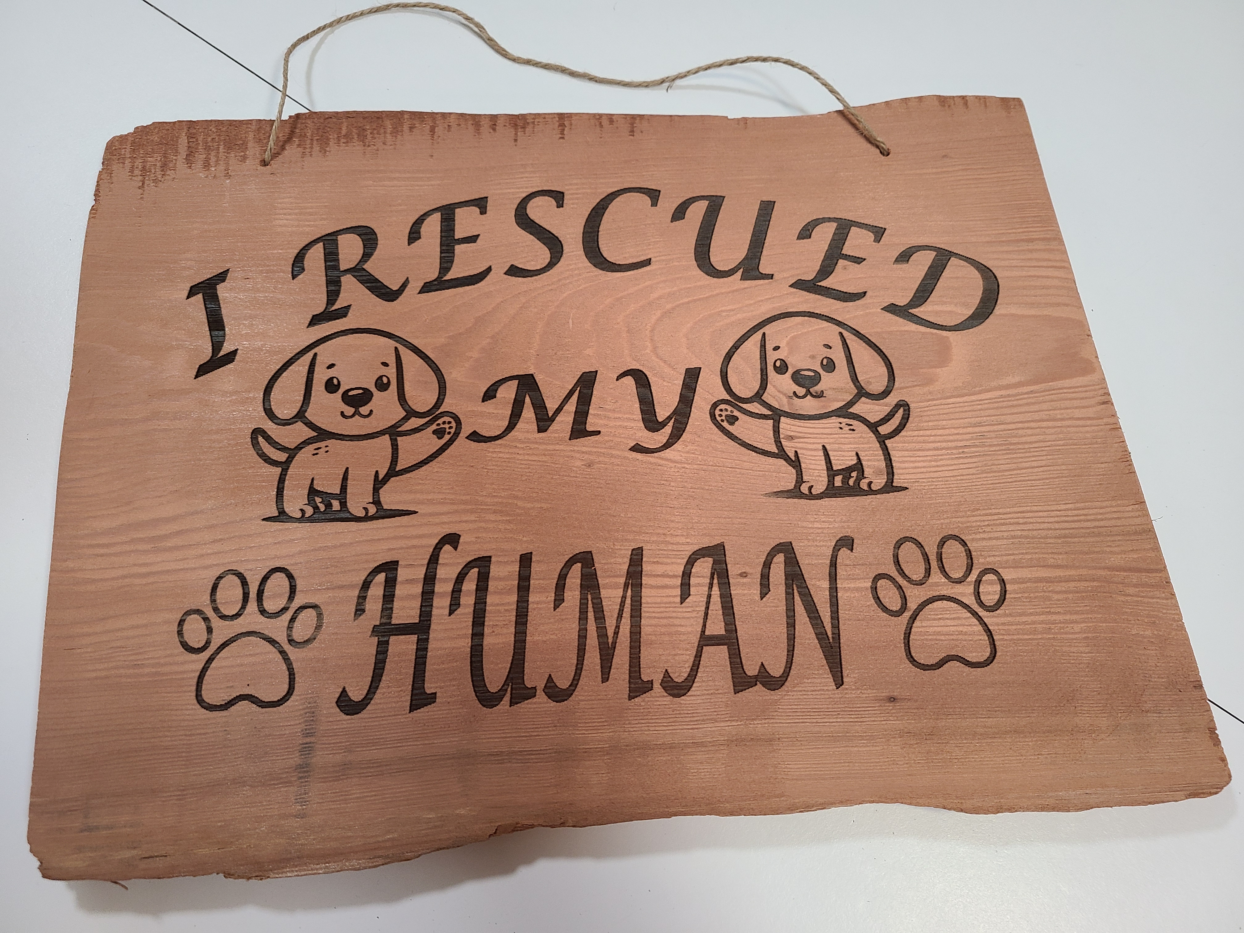 Laser Engraved Redwood sign