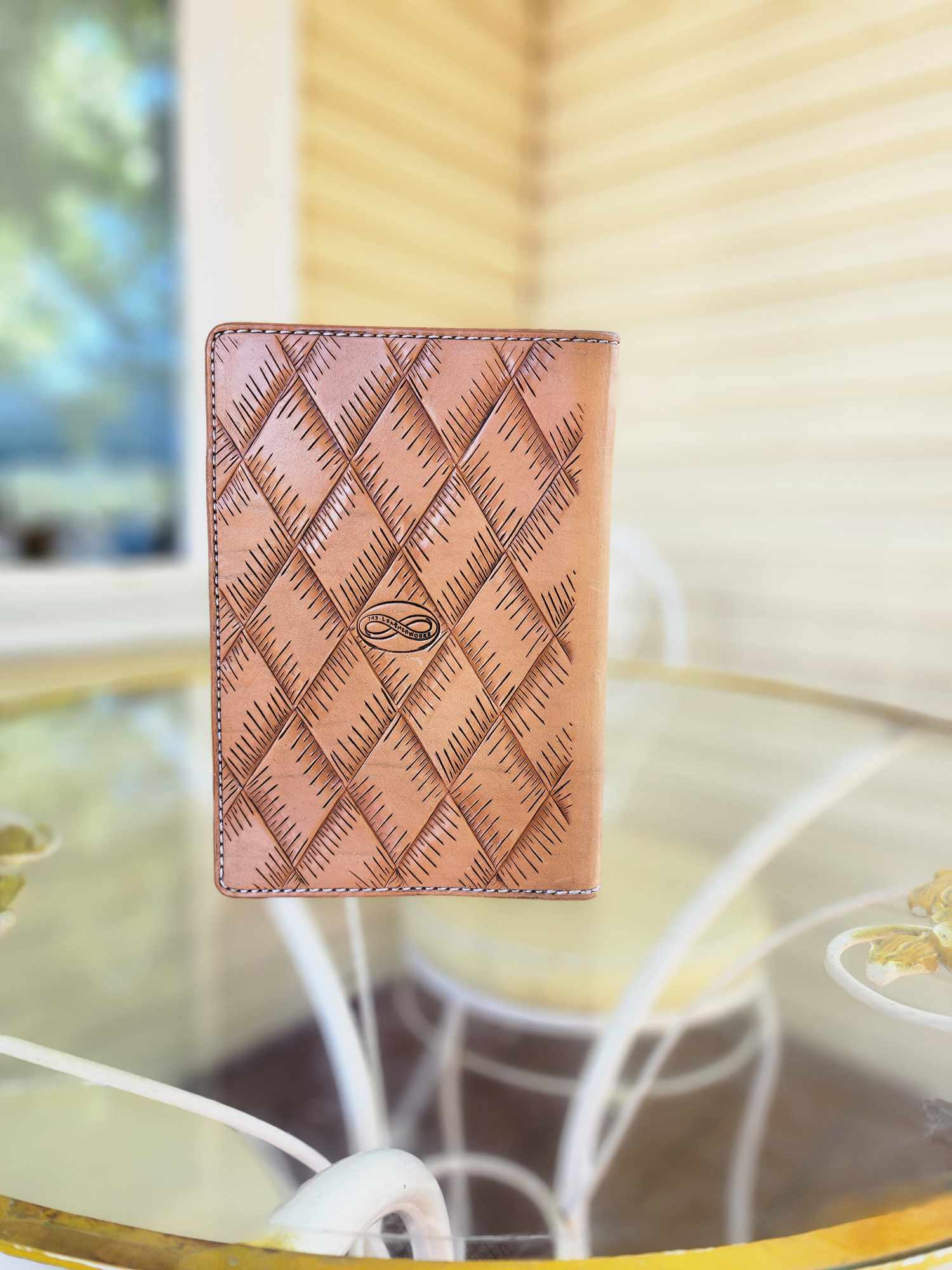 Handcrafted Eagle Leather Notebook Cover