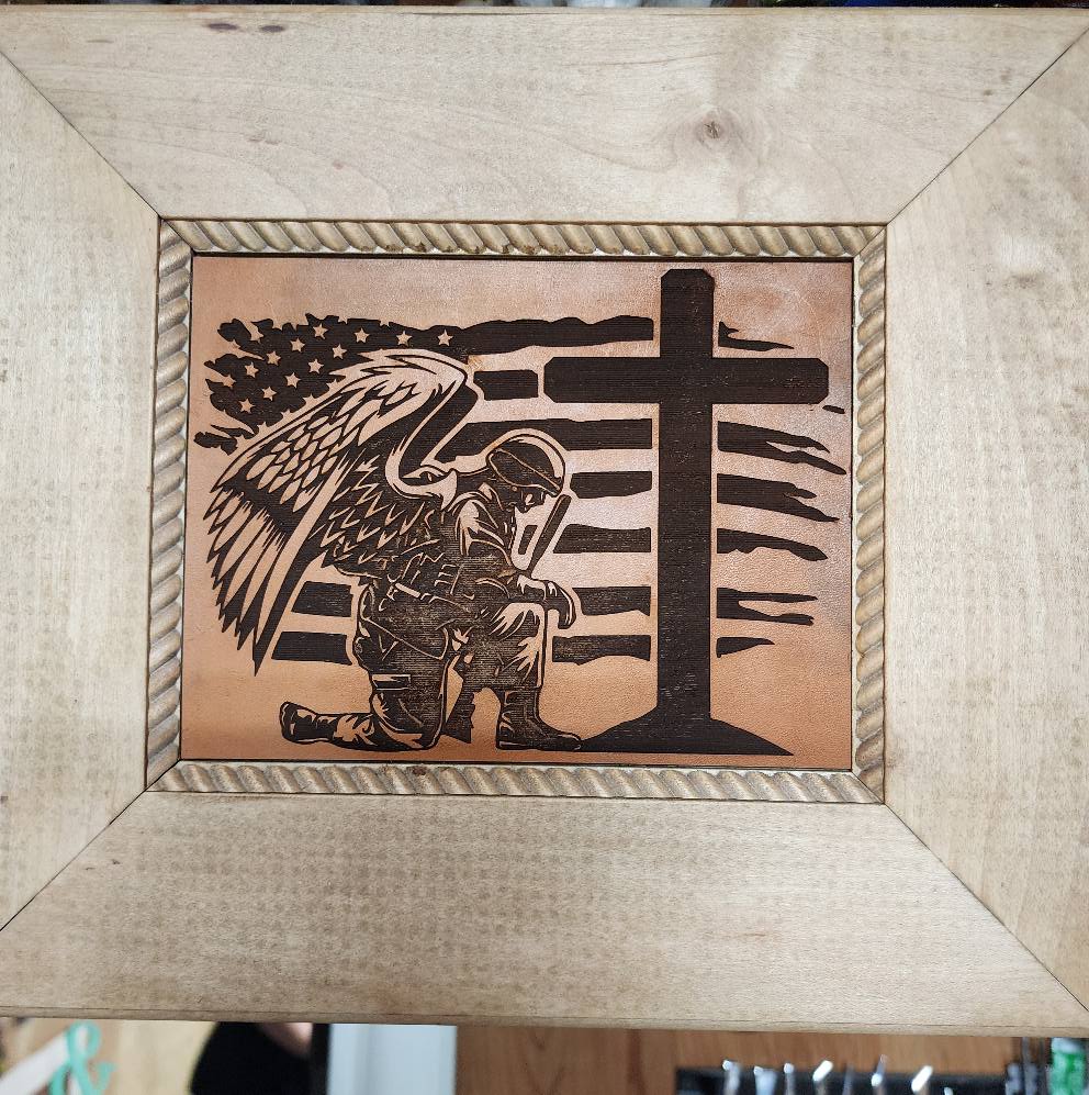 Set of 3 Laser Engraved Wooden Memorial Plaque