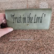 Trust in the Lord Leather Wallet