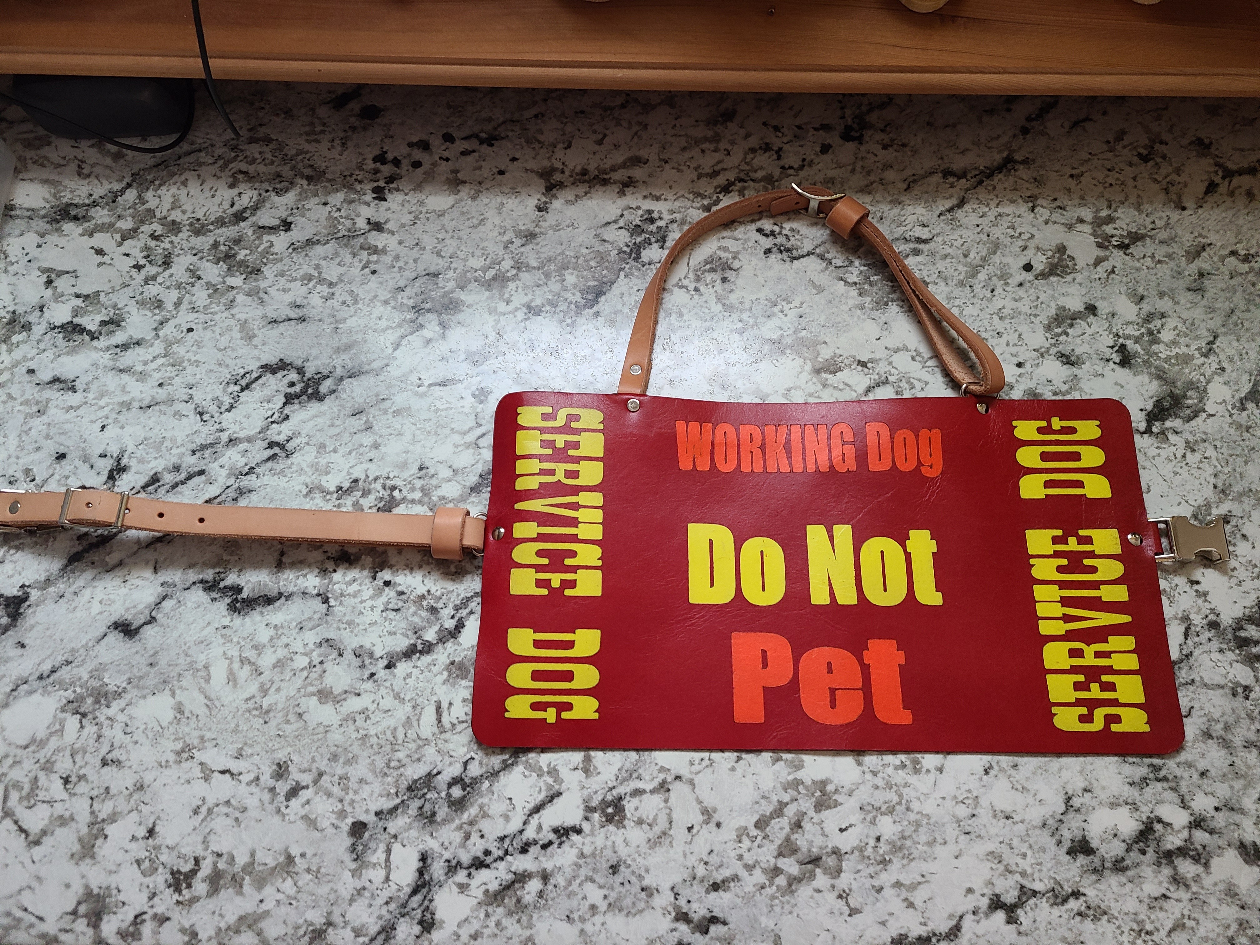 Leather Service Dog Vest 