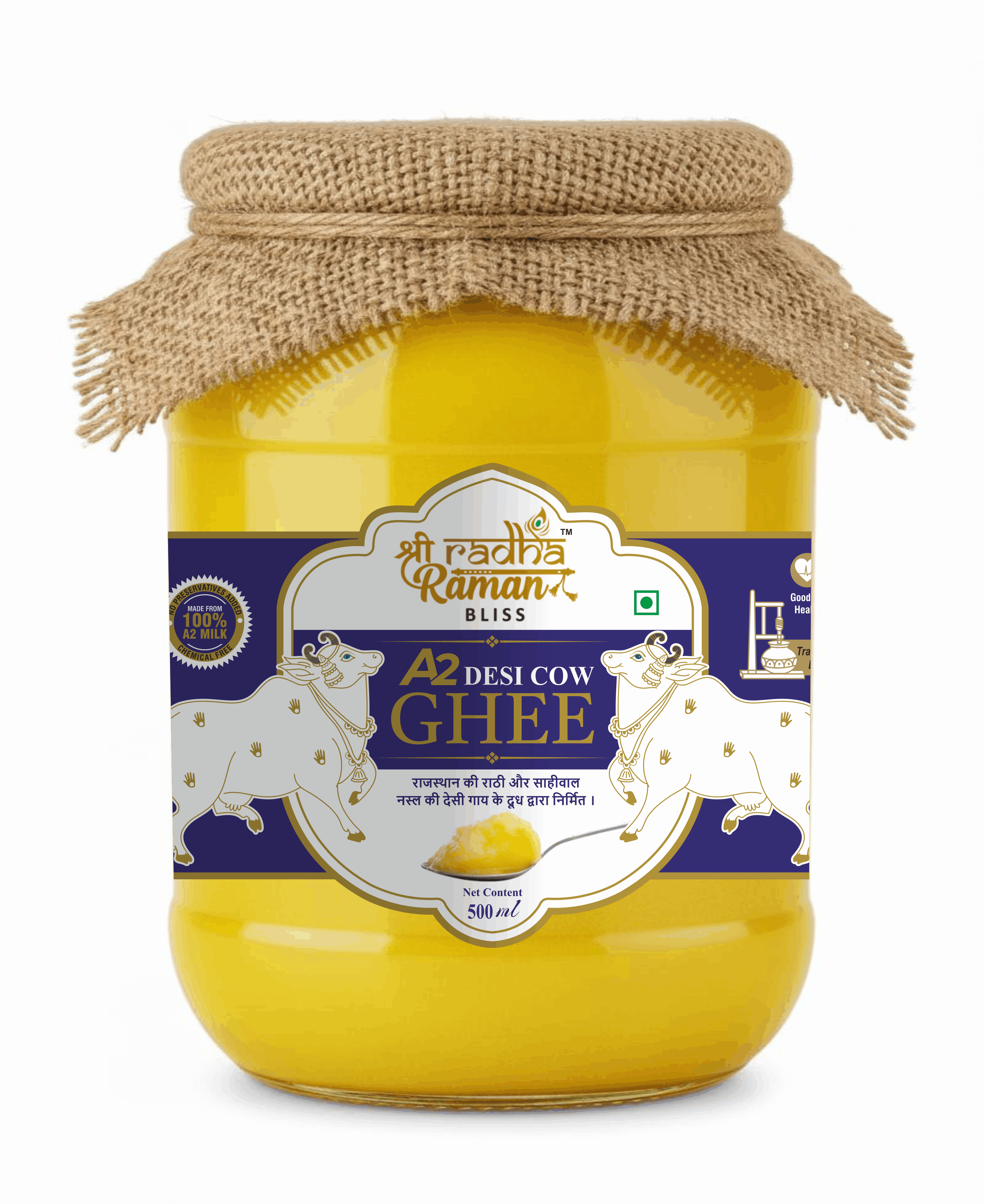 🌿 A2 Desi Sahiwal / Rathi Cow Ghee 500 ml