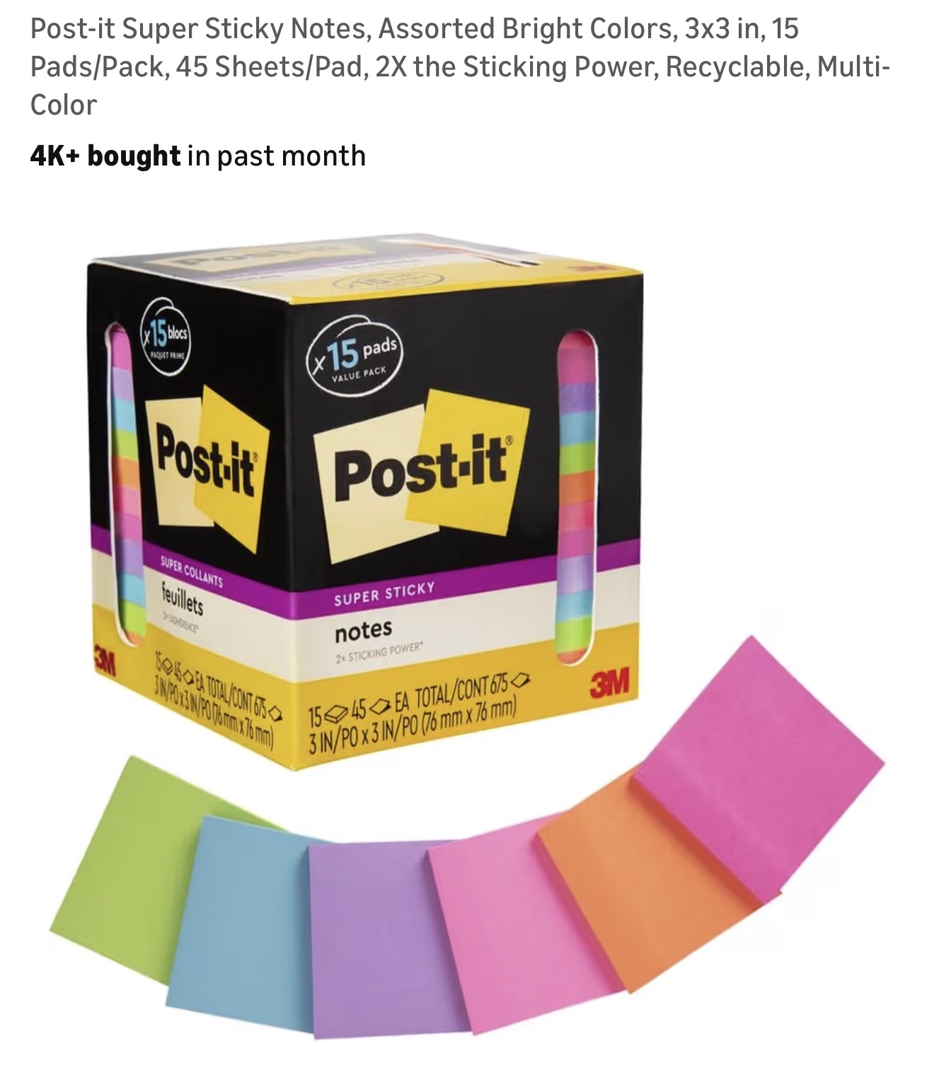 Post-it Super Sticky Notes
