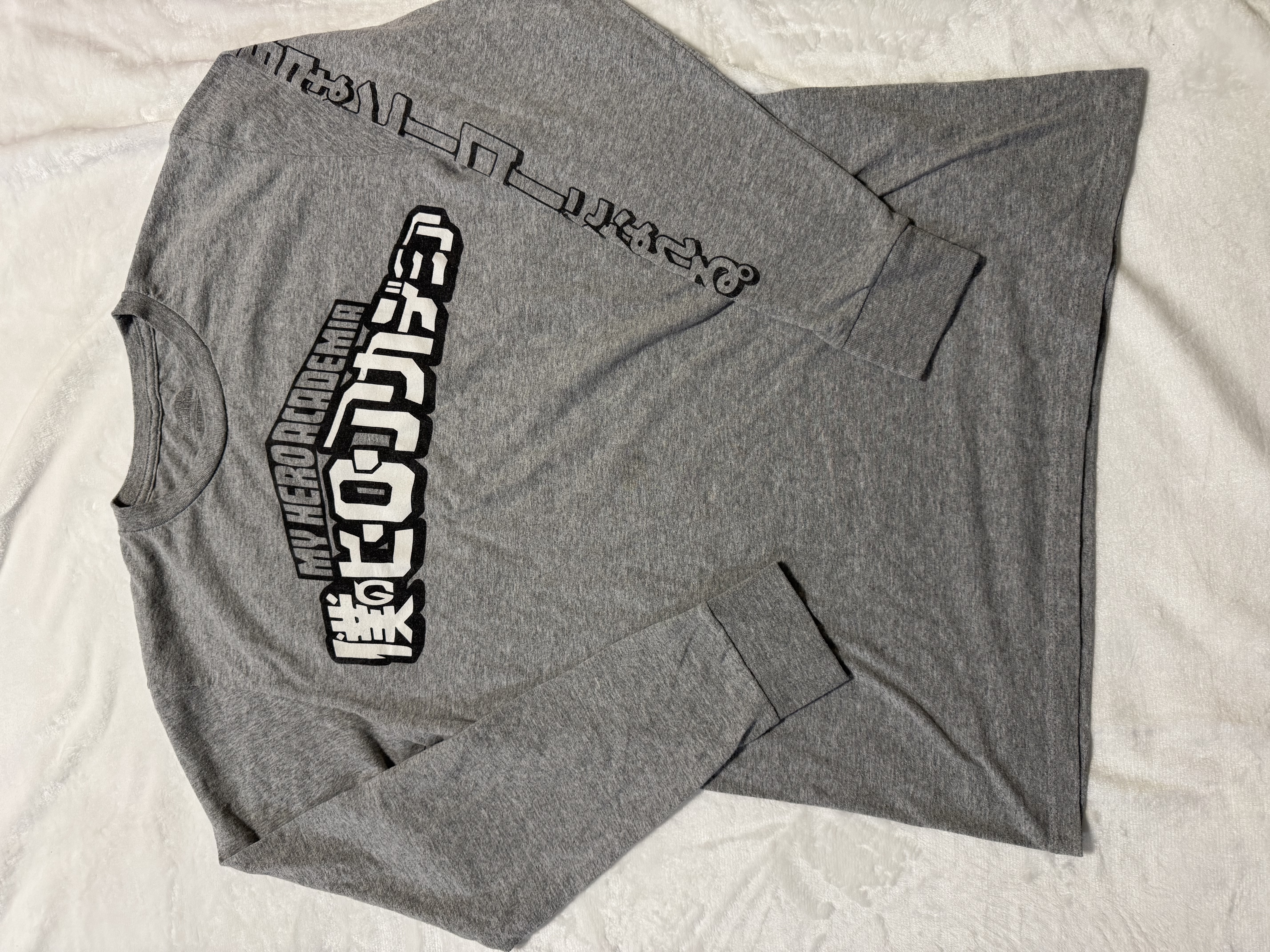 Gray Long Sleeve Graphic T-Shirt