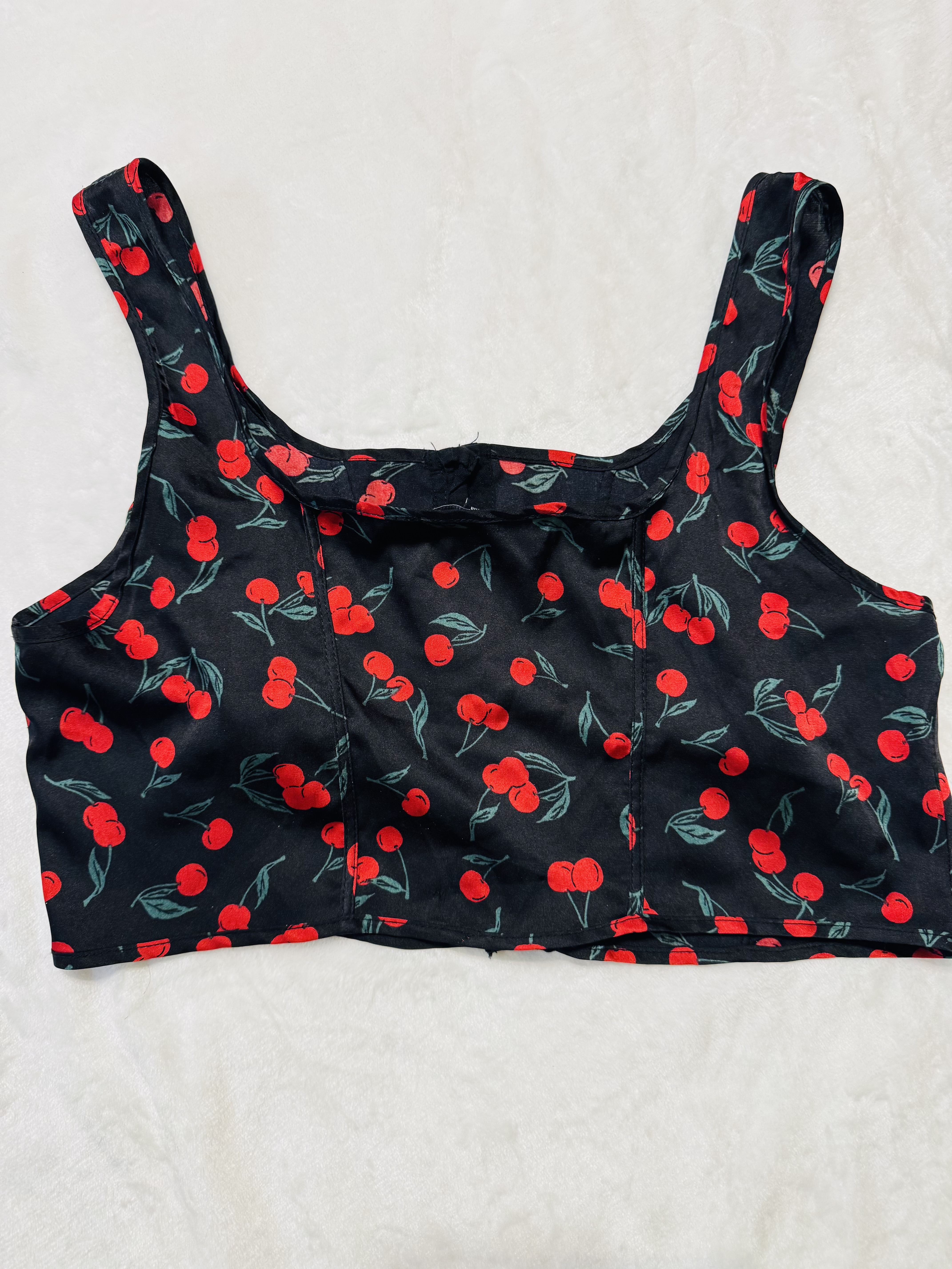 Cherry Print Crop Top size M