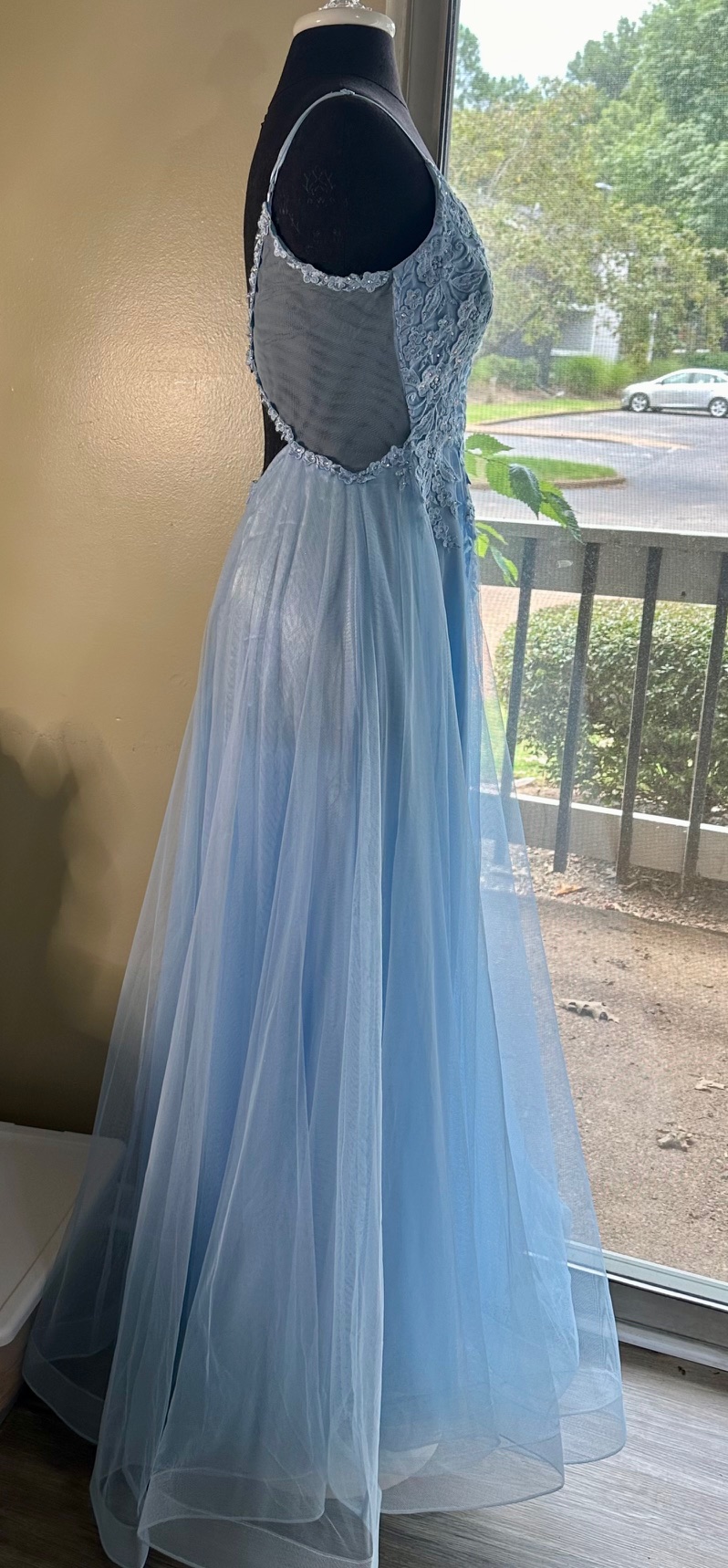 Say Yes to the PROM Elegant Blue Evening Gown size 3/4